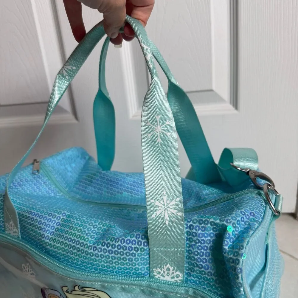 Disney Frozen Anna Elsa Blue Kids Size Duffle Bag